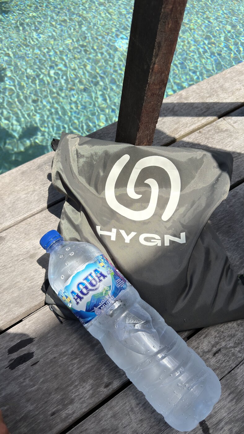 HYGN bag in everyday use with training and travel gear